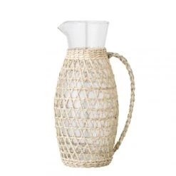 Bloomingville Carafe En Verre Et Jonc De Mer PREFAILLES