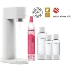 Machine A Soda MYSODA - Pack Machine Woody Blanche (machine + 1 Cylind...